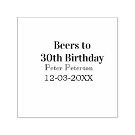 Beers to 30th birthday name date man stylishSimple Permastempel