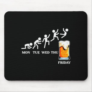 Beervolution Bier-Evolutionswoche Freitag Lustig Mousepad