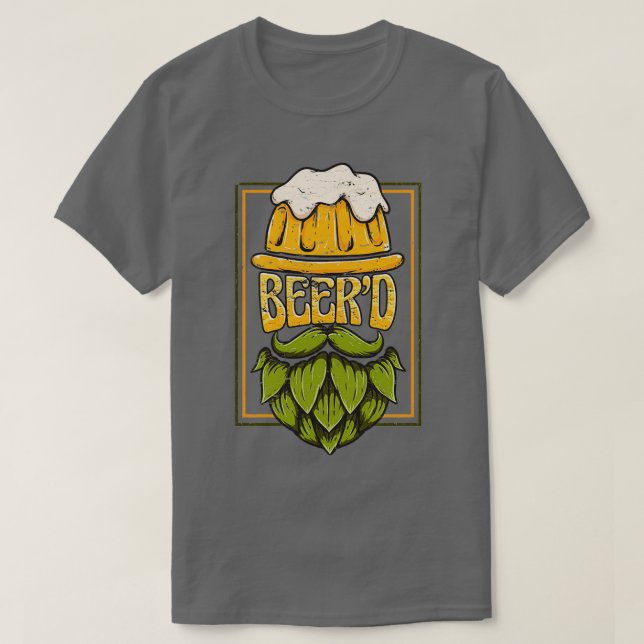 Beerx27d Bierkrebse Beer Lover Brew Master Beard D T-Shirt (Design vorne)