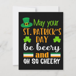 Beery Cheery St. Patrick's Day Grußkarte Feiertagskarte
