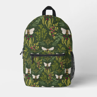 Bees and Foliage Backpack Bedruckter Rucksack
