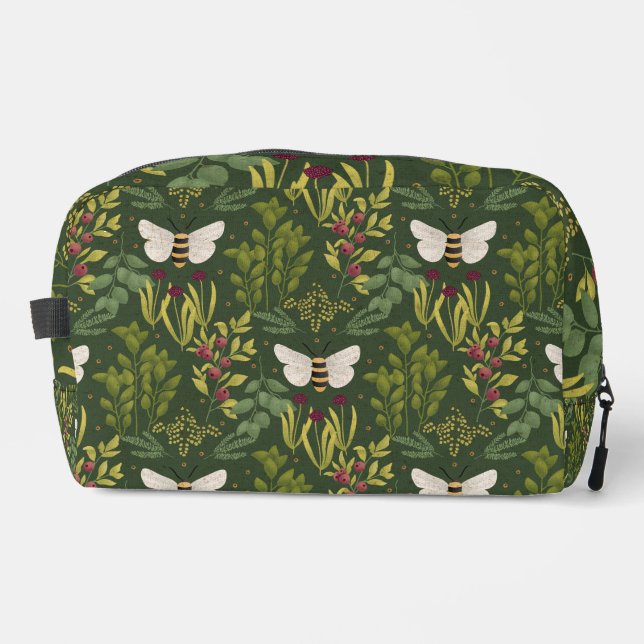 Bees and Foliage Toiletry Bag Waschbeutel (Vorderseite)
