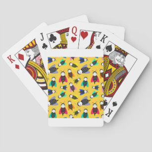bees animal pattern spielkarten