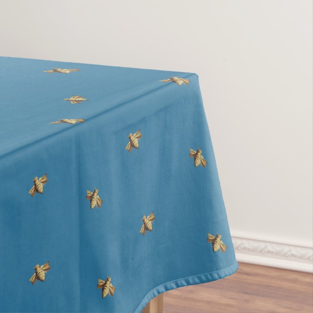 Bees – Bienen – Bee – Biene blue Tischdecke (Beispiel)
