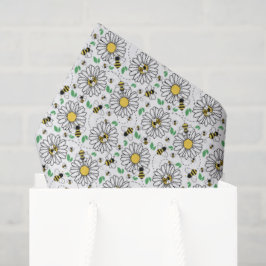 Bees & Daisies Spring Tissue Paper Seidenpapier