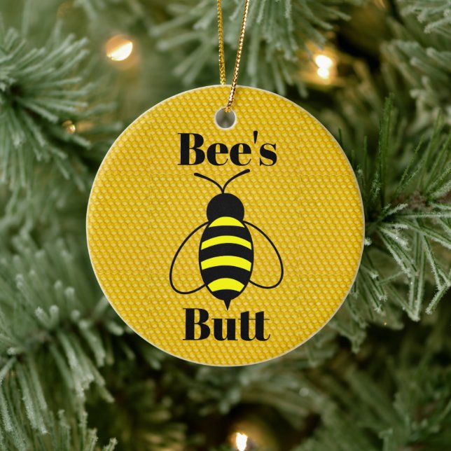 Bee's Hintern Keramik Ornament (Baum)