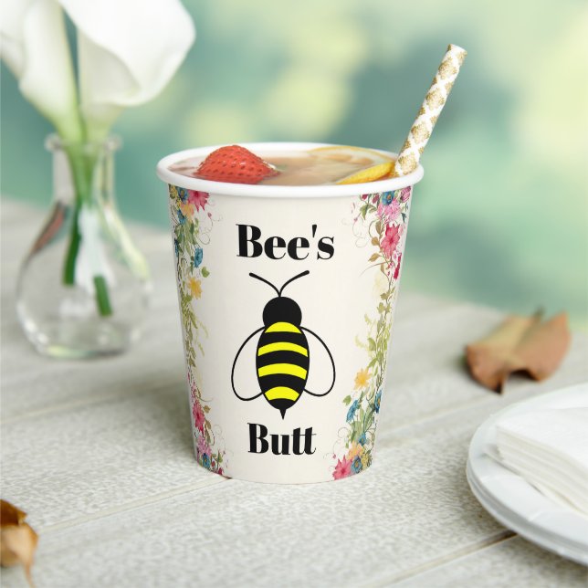 Bee's Hintern Paper Cup Pappbecher (In Situ)