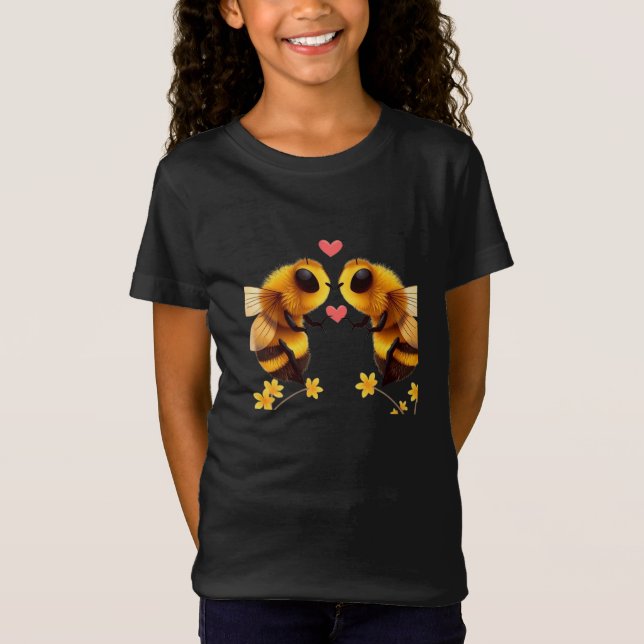 BEES IN LIEBE-Fine Jersey T - Shirt (Vorderseite)