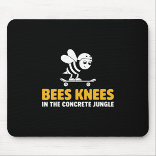 Bees Knees Skateboarding Design  Mousepad