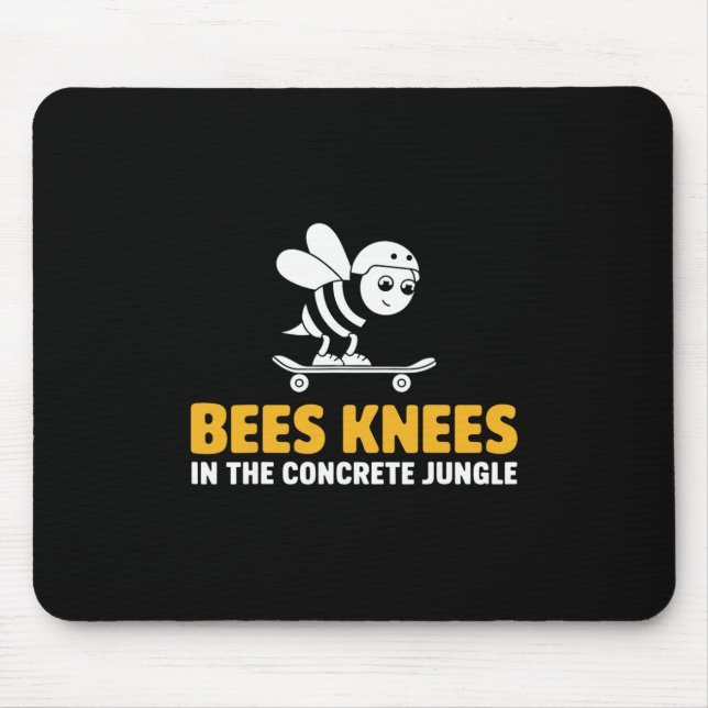 Bees Knees Skateboarding Design  Mousepad (Vorne)