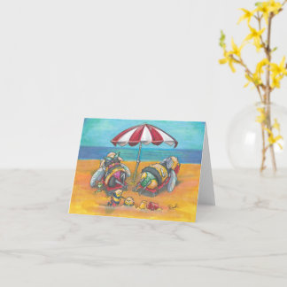 Bee's On Holiday Blank Greetings Card Karte