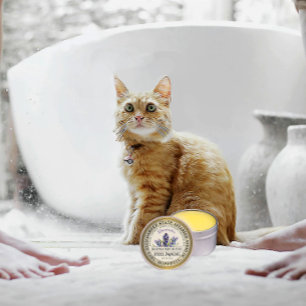 Beeswax Hefe Butter Label Lavender Blume Gold Runder Aufkleber