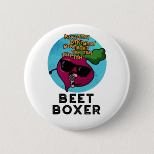 Beet Boxer Funny Beatbox Veggie Pub Button