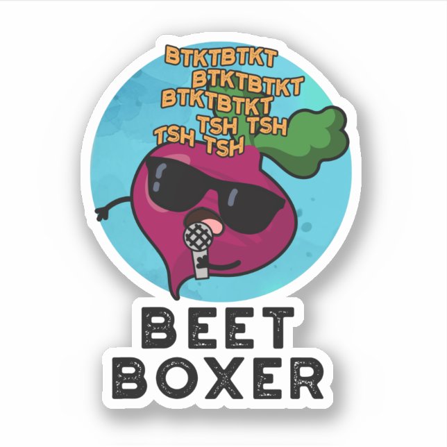 Beet Boxer Funny Beet Pub Aufkleber (Vorderseite)