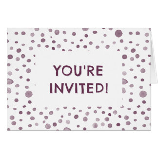 Beet Confetti Wasserfarbe Dots Geburtstag Einladun