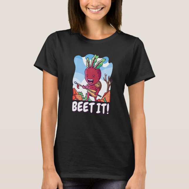 Beet es! Gitarrist Rock Beet Healthy Beet T-Shirt (Vorderseite)