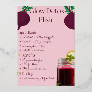 Beet Ginger Lemon Shot Folieneinladung