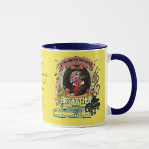 Beethovehen lustige Henne-Tierkomponist Beethoven Tasse