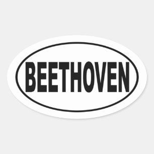 Beethoven Autoaufkleber Ovaler Aufkleber