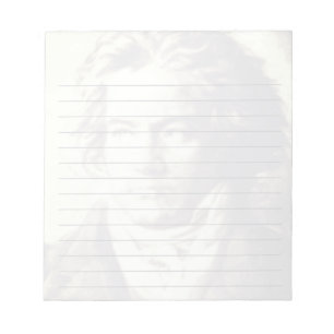 Beethoven Black and White Portrait Custom Lined Notizblock
