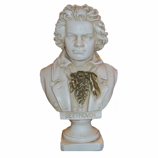Beethoven Bust Stehend Cutout Freistehende Fotoskulptur (Vorne)
