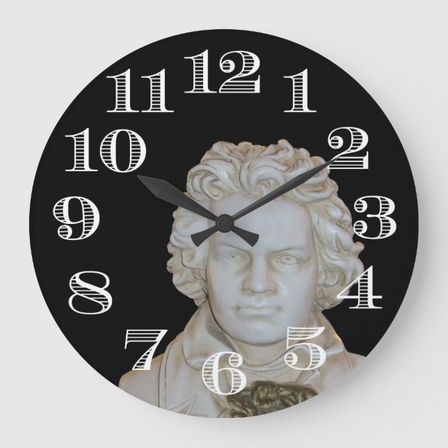 Beethoven Clock Design Große Wanduhr (Vorderseite)