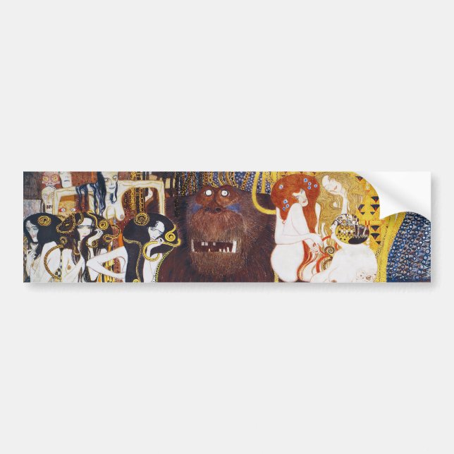 Beethoven Frieze (Detail), Gustav Klimt Autoaufkleber (Vorne)