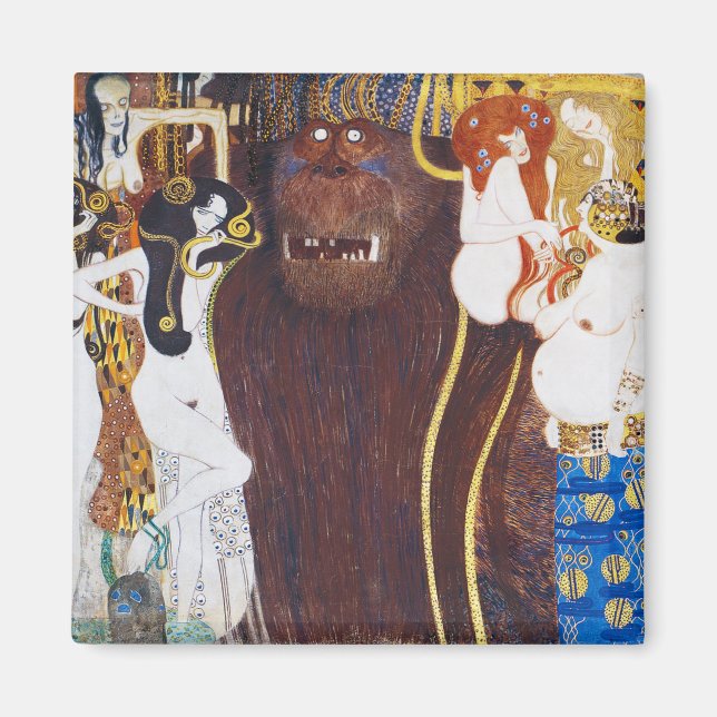 Beethoven Frieze (Detail), Gustav Klimt Magnet (Vorne)