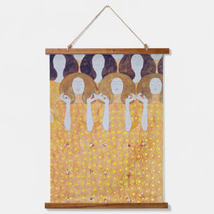 Beethoven Frieze (Detail), Gustav Klimt Wandteppich Mit Holzrahmen