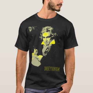 Beethoven-Gelb-Druck-klassische Musik-Shirt T-Shirt