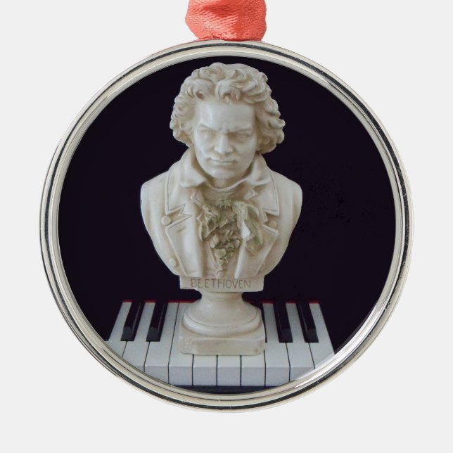 Beethoven Holiday Ornament Aus Metall (Vorne)