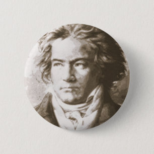 Beethoven in Sepia Button