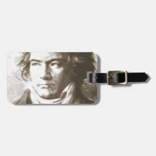 Beethoven in Sepia Gepäckanhänger