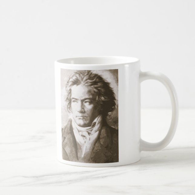 Beethoven in Sepia Kaffeetasse (Rechts)