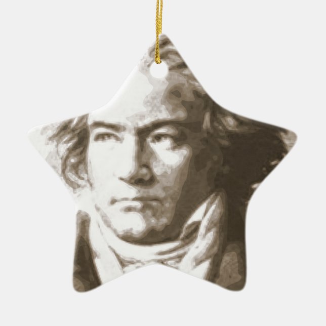 Beethoven in Sepia Keramikornament (Vorne)