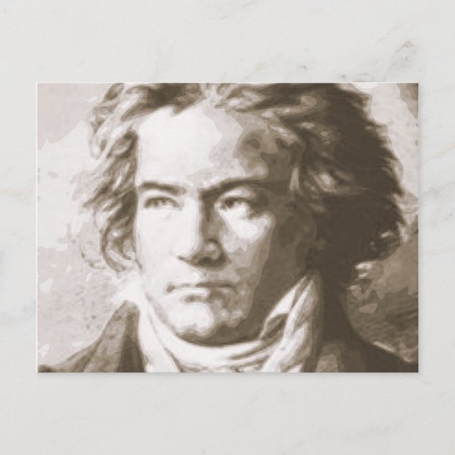 Beethoven in Sepia Postkarte (Vorderseite)