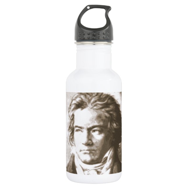 Beethoven in Sepia Trinkflasche (Vorderseite)