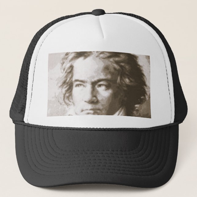 Beethoven in Sepia Trucker Hat Truckerkappe (Vorderseite)