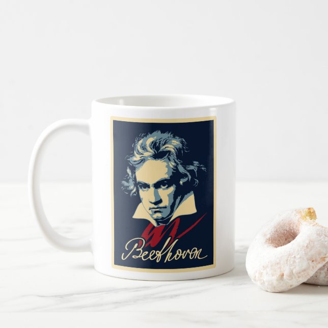 Beethoven Kaffeetasse (Mit Donut)