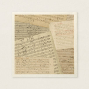 Beethoven-Musik-Manuskript-Gemisch Serviette