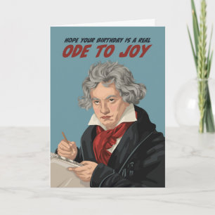 Beethoven Ode to Joy Birthday Folded Grußkarte Karte