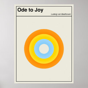 Beethoven Ode to Joy Minimalistisch Abstrakt Poster