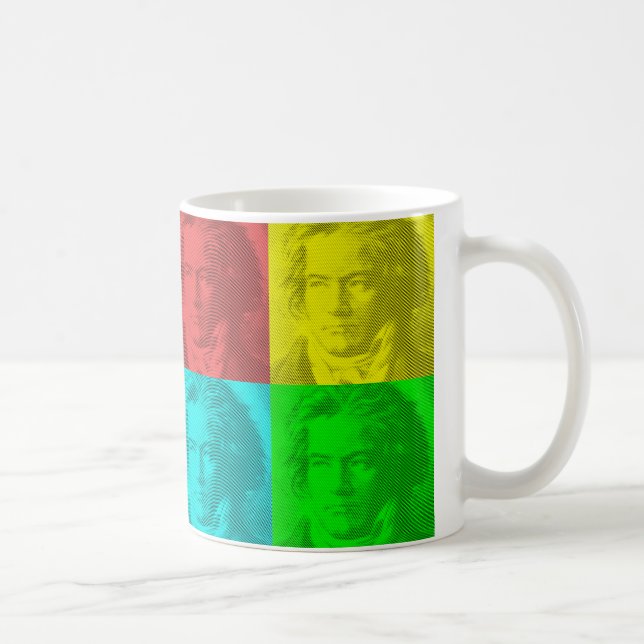 Beethoven-Portrait auf den Plätzen Kaffeetasse (Rechts)