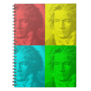 Beethoven-Portrait auf den Plätzen Notizblock
