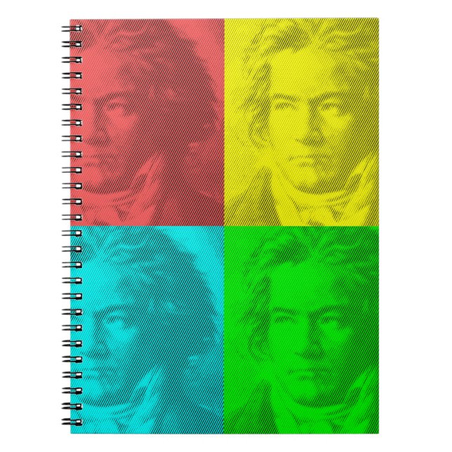 Beethoven-Portrait auf den Plätzen Notizblock (Vorderseite)