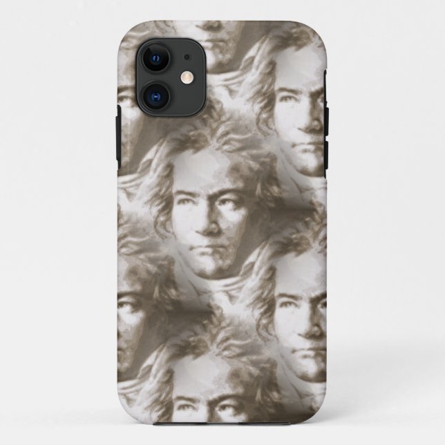 Beethoven Portrait Pattern Case-Mate iPhone Hülle (Rückseite)