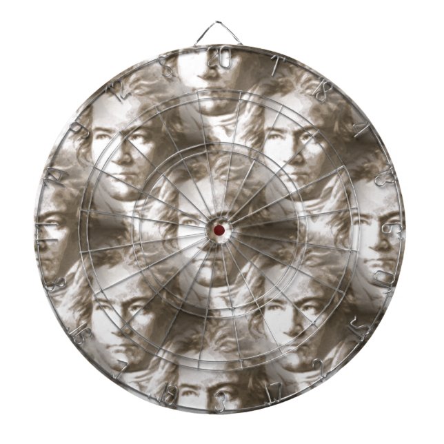 Beethoven Portrait Pattern Dartscheibe (vorne)