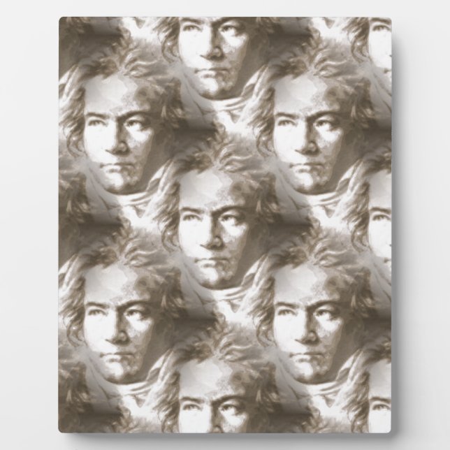 Beethoven Portrait Pattern Fotoplatte (Vorderseite)