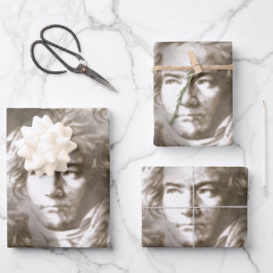Beethoven Portrait Pattern Geschenkpapier Set
