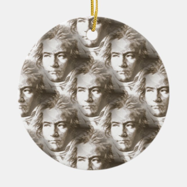 Beethoven Portrait Pattern Keramik Ornament (Vorne)